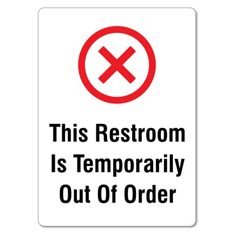 Out Of Order Bathroom Sign Printable