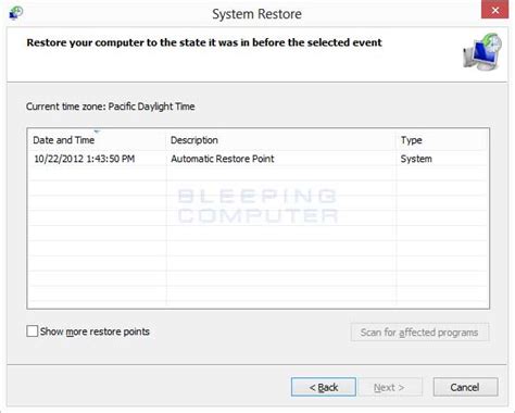 Image result for System Restore Windows 8