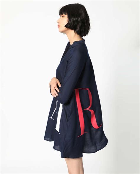 Rareism Women's Leor Dark Blue Tencel Fabric Full Sleeves Button ...