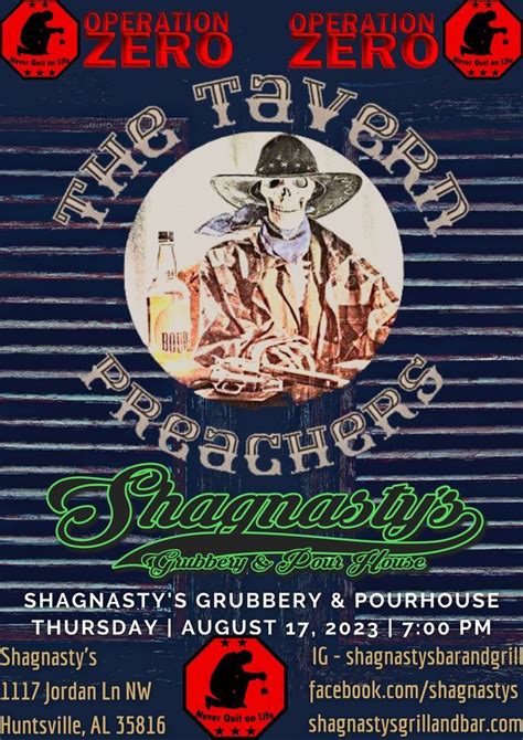 The Tavern Preachers LIVE OPZERO Thursday@The Shag, Shagnasty's ...