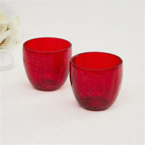 Buy Redolance Crackle Votive Holders - Set Of 2 Pcs. from Home Centre ...