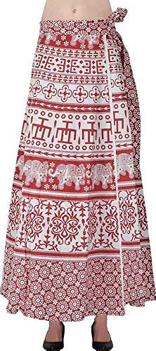 Buy Radhika Taxtiles Women's Cotton Jaipuri Rajsthani Wrap-Around Long ...