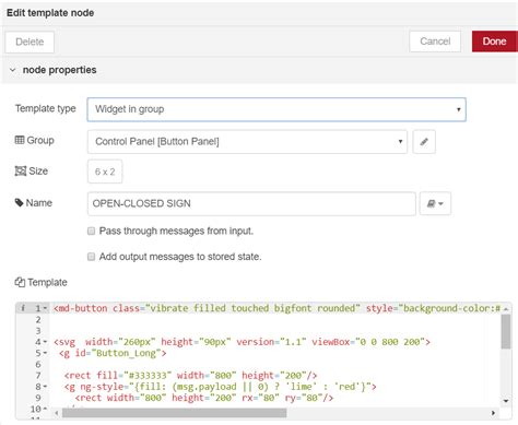 Node-Red Button 的图像结果