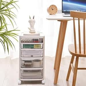 Kuber Industries 5 Layer Cosmetic Cabinet with Trolley|5-Tier Rolling ...