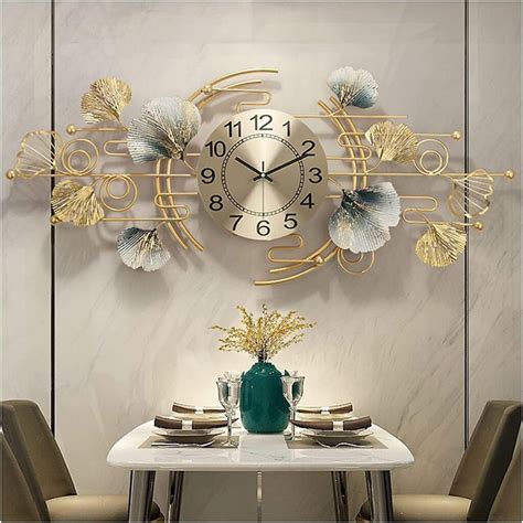 Blue leaf Clock Wall Art - Na Dhukan - Pure Desi Market