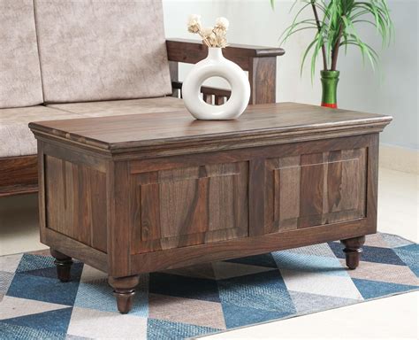 SkillArts Belgium Solid Wood Trunk Box Trunk | Box Sheesham Wood ...