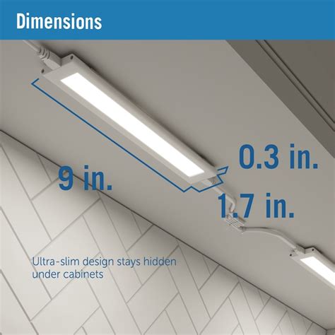 Utilitech 4-Pack 9-in Plug-in LED Under Cabinet Light Bar Light UC1306 ...