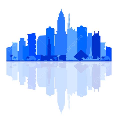 Blue City Skyline Clip Art