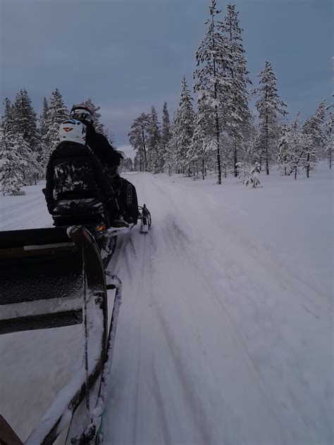 Snowmobile sleigh ride