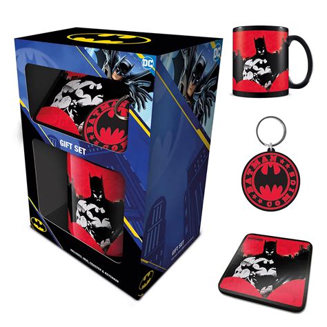 Batman Gift Set - Includes Mug, Coaster, Keyring in Comics Design ...