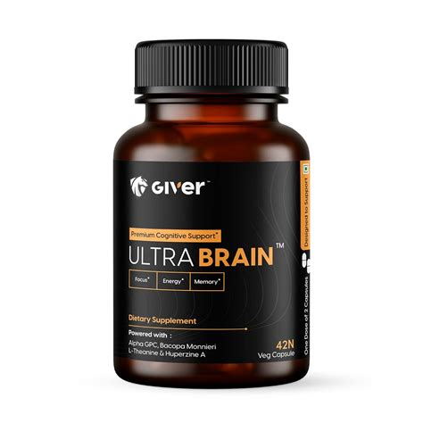 Buy Giver Nutrition Ultra Brain Nootropic Brain Supplement - Alpha GPC ...