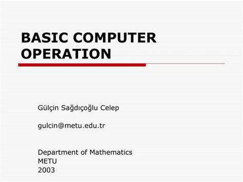 Image result for Basic Computer Operation Tutorial