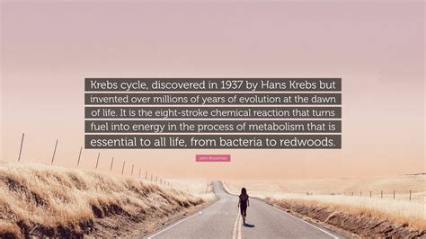 John Brockman Quote: “Krebs cycle, discovered in 1937 by Hans Krebs but invented over millions ...