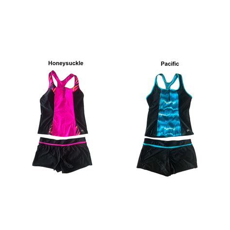 ZeroXposur Women's 2 Piece Scuba Tankini & Shorts Swimsuit Set ...
