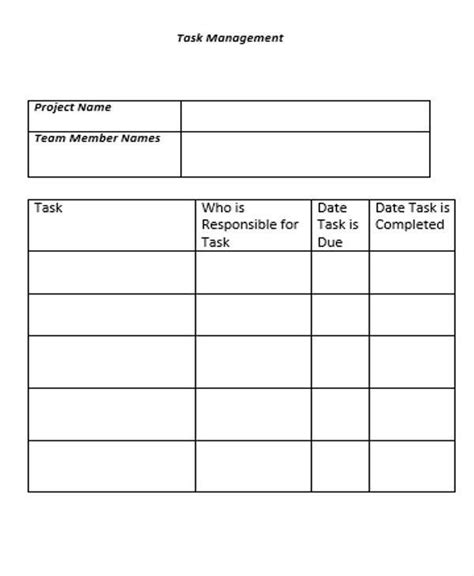 Image result for Printable Task Worksheet