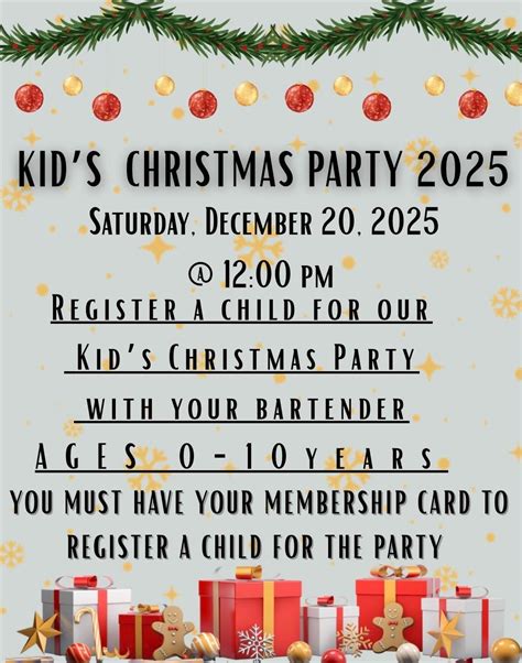 Kids Christmas Party @ American Legion Post 357, 5414 W. Sample St ...