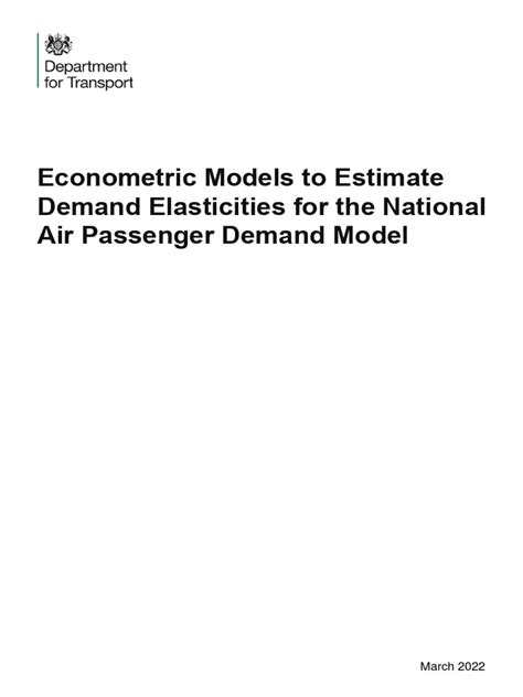 Econometric Models To Estimate Demand | PDF | Economics | Applied Mathematics