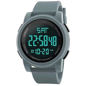 SWADESI STUFF Black Dial Digital LED Multi Function Silicon Strap Sport ...
