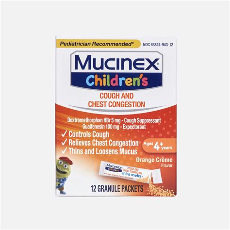 HSA Eligible Mucinex Children's Cough & Chest Congestion Medicine ...
