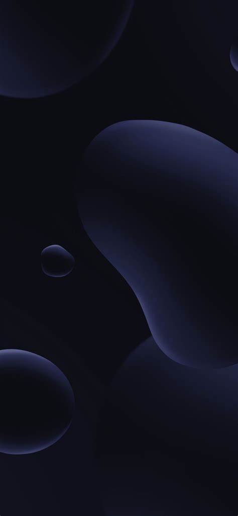 Black Blobs - Abstract Blue Liquid Drops Wallpaper