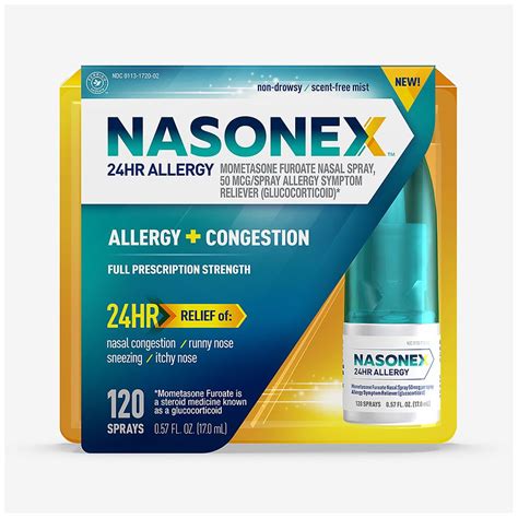 Nasonex 24HR Allergy + Congestion Nasal Spray, Non-Drowsy | Walgreens