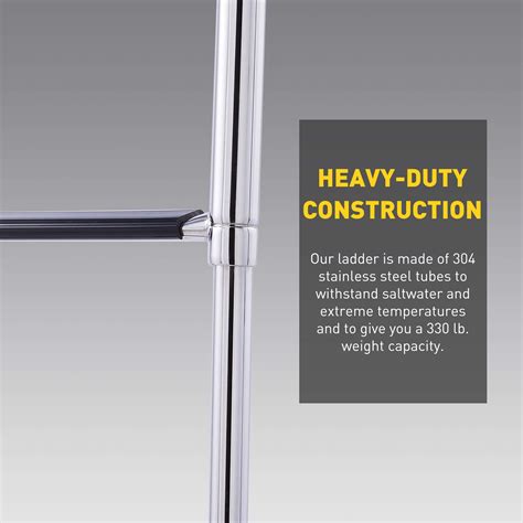 Buy CO-Z 4-Step Collapsible Pool Ladder | Telescoping Boat Ladder with ...