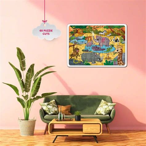 Wild Safari 60 Pieces Wooden Floor Puzzle – Mini Leaves