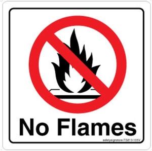Safety Sign Store No Flames Emergency Sign Price in India - Buy Safety ...