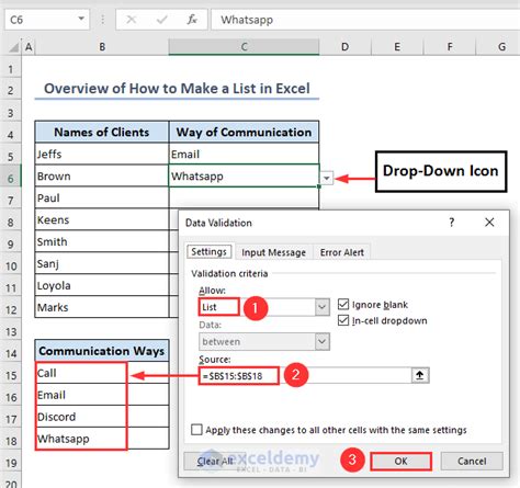 Image result for Excel List Tutorial