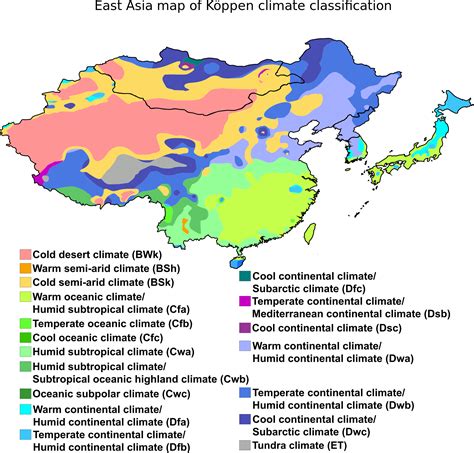 Asia Climate Types Map 的图像结果