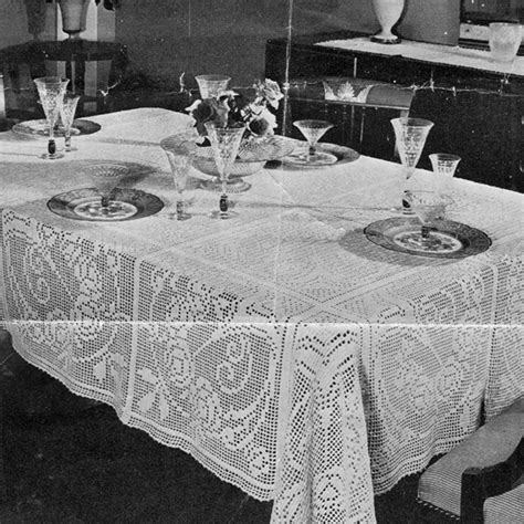 Image result for Free Filet Crochet Tablecloth Patterns