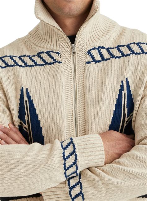 Morris Stockholm Fisher Zip Cardigan - Off-White | Follestad