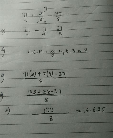 Simplify 7 1/4 + 2 1/6 - 3 7/8 = ? - Brainly.in