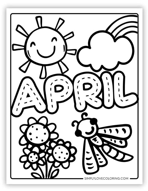 Printable April Coloring Pages