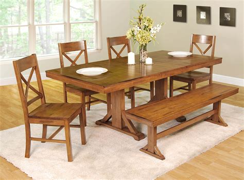 5 Luxe Dining Room Table Sets With Benches For A Touch Of Rustic Charm