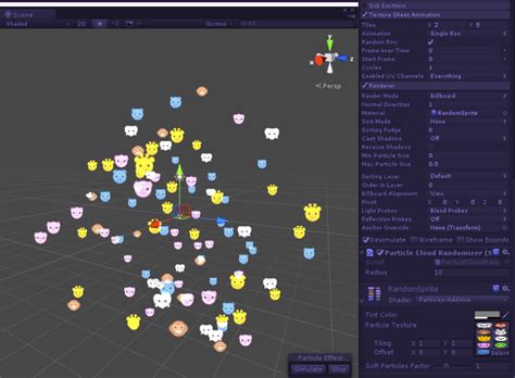 Unity 2D Particle System 的图像结果