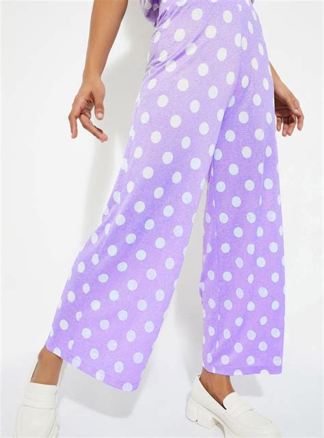 Buy URB_N Women Polka Dot Knitted Trousers Online at just Rs. 899.0 ...