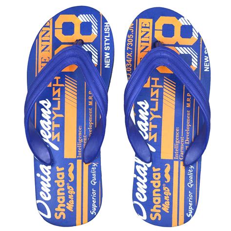 Buy POLITA Flip Flops For Men (Blue, numeric_6) at Amazon.in