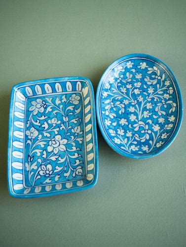 Jaipur Blue Pottery from Rajasthan by The India Craft House
