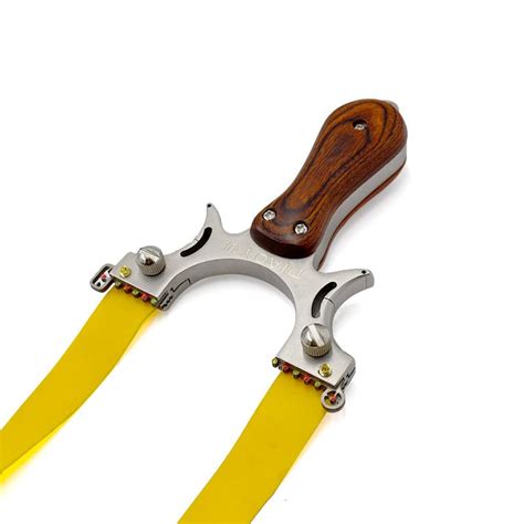 Stainless Steel Wood Grain Handle Convex Bottom Outdoor Shooting Sling ...