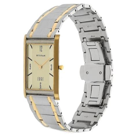 Buy Online Titan Edge Quartz Analog Champagne Dial Two Toned Stainless ...