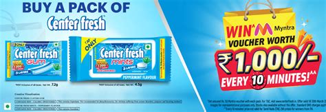 Free Myntra Gift Vouchers From Centre Fresh | Bigtricks.in