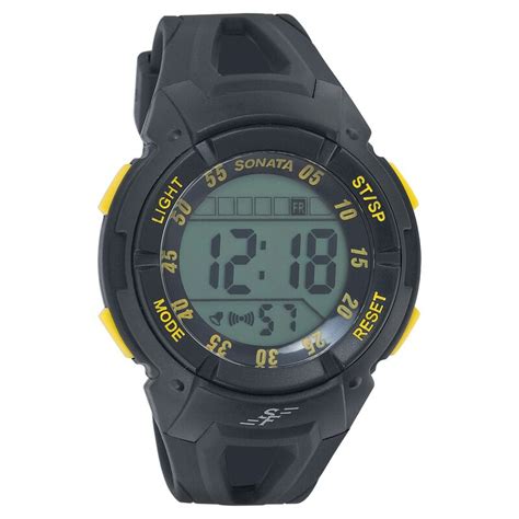 Buy Online Sonata Digital Dial Strap Watch for Men - nc7951pp06j | Titan