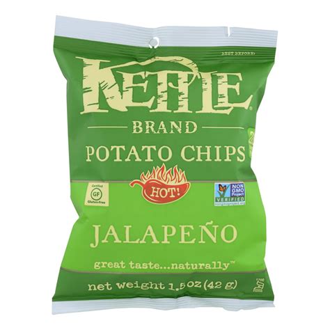 Kettle Brand Potato Chips - Jalapeno - Case Of 15 - 5 Oz.