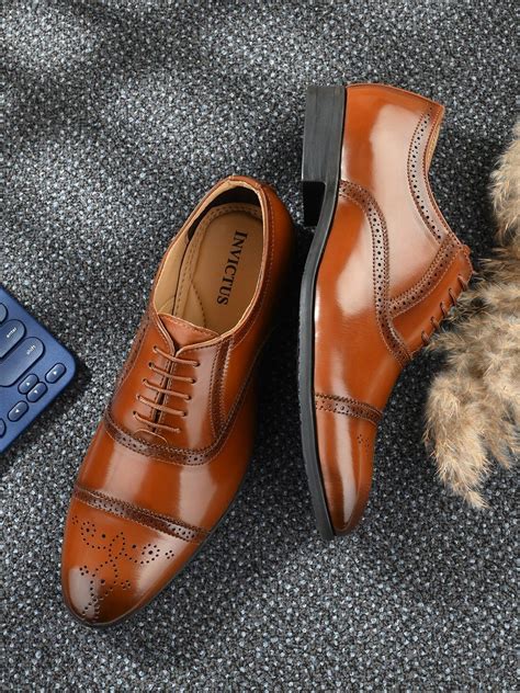 INVICTUS Men Tan Brown Solid Formal Brogues - Price History