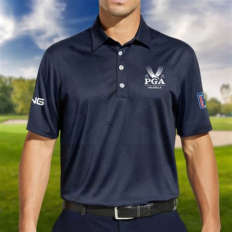 Golf Navy Color Star Pattern 2024 PGA Championship Valhalla Ping Polo ...
