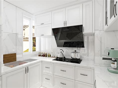 现代风格咖啡色厨房橱柜装修设计-房天下装修效果图