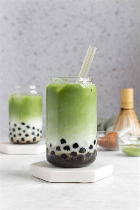Matcha Bubble Tea with Brown Sugar | How to Make Boba Tea | Recipe ...