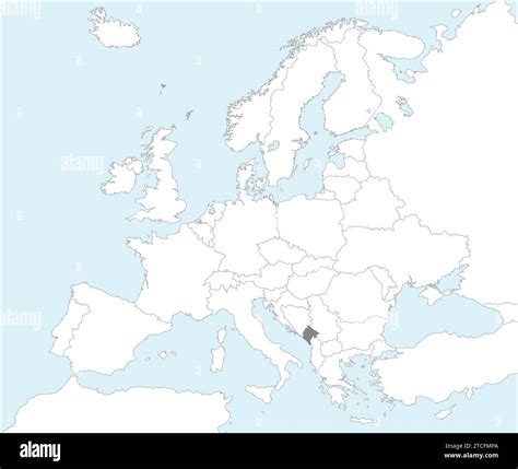 Location map of the REPUBLIC OF MONTENEGRO, EUROPE Stock Vector Image ...