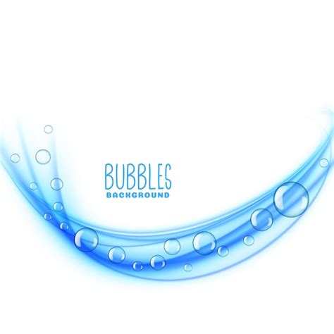 Wavy blue bubbles background | Free Vector